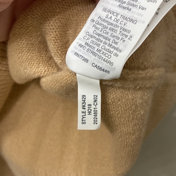 Madewell V- Neck tan sweater size medium - Picture 7 of 9